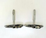 Silver Tone Metal with Angel Cufflinks - Image 2