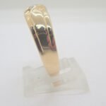14k Yellow Gold Men's Wedding Band Ring with Approx .22ct Diamond Accent Size 10 - Image 3