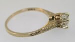 Vintage 1910- 1920’s. 10k Yellow Gold with a Rose Gold Tint Solitaire Approx. .83ct European Cut Diamond with Filigree Accents Surrounding Ring. Size 7 ¼ * - Image 3