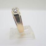 14k 2-Tone Gold Approx 1/3ct TW Diamond Men's Wedding Band Ring Size 9.5 - Image 3