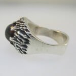 Sterling Silver Orange Moss Agate Ring Size 9.75 - Image 2