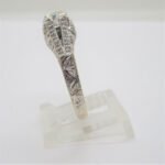 Vintage Art Deco 18k White Gold Approx .85ct Diamond Engagement Ring Size 9 1/4 - Image 3