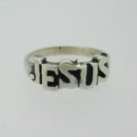 Sterling Silver Inspirational Christian Jesus Name Ring Size 8 1/4 - Image 2