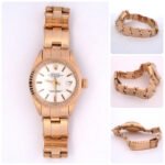 1973 Rolex Lady Datejust Ref. 6197 26mm 18k Yellow Gold White Dial Watch