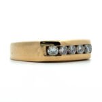 14K Y Gold Diamond AP . 50 CTTW Channel Set Mens Ring Size 11 - Image 2