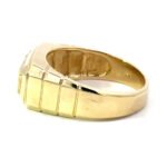 14K Yellow Gold Emerald .25ct Diamond Ring Size 11.25 - Image 2
