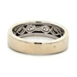 14K White Gold APP .50cttw Diamond Accented Infinity Design Mens Wedding Band Size 10 - Image 3