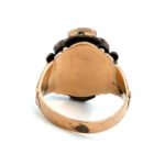 Vintage Antique 10k Rose Gold Black Onyx Georgian Ring Size 8.5 - Image 3