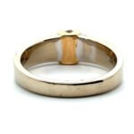 14k Two Tone Gold Approx .15ct TW Round Brilliant Cut Diamond Mens Wedding Band Ring Size 11 - Image 3