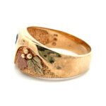 10K Yellow Gold Black Hills Gold Diamond Harley Davidson Ring Size 8.75 - Image 2