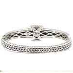 EEFY Balissima Sterling Silver and 18K Gold Multi-Gem Hinged Bangle Bracelet - Image 3