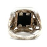 Sterling Silver Freedom USA Eagle with Black Hills Gold Leaves Ring Size 8.25 - Image 3