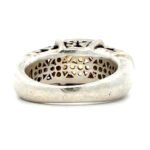 Gabrielle Bruni 2 Tone Sterling Silver and 18K Gold Accents Square Citrine and Peridot Ring Size 7 - Image 3
