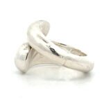 Thailand Sterling Silver Heavy Twisted Teardrop Ring Size 6.25 - Image 2