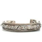 Vintage Mexico Silver Rope Cable Twist Sterling Silver Cuff Bracelet
