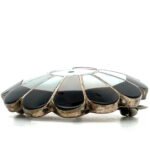 Signed Vintage Zuni Native Sterling Silver Multi-Gem Inlay Feather Brooch - Image 2