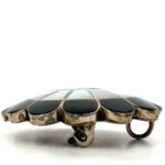 Signed Vintage Zuni Native Sterling Silver Multi-Gem Inlay Feather Brooch - Image 2