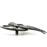 SKO Marked Vintage Art Deco Sterling Silver 3 Corn Husk Bird Brooch - Image 2