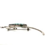 Arnold Maloney Signed Native Vintage Sterling Silver Multi-Gem Inlay Lizard Brooch - Image 2