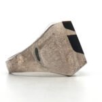 Sterling Sliver Multi-Stone Inlay Mens Statement Ring Size 9 1/2 - Image 3