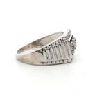 Sterling Silver Diamond "Dad" Mens Ring Size 13 - Image 2