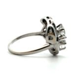 Vintage 14K White Gold App 2.0cttw Diamond Cluster Floral Estate Heirloom Ring Size 9 3/4 - Image 2