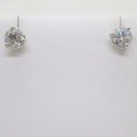 14k White Gold Approx 1.80ct TW Round Brilliant Diamond Stud Earrings
