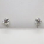 14k White Gold Approx 1.80ct TW Round Brilliant Diamond Stud Earrings - Image 2