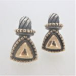 Sterling Silver with 18K Gold Two Toned Jonah Grossbardt Earrings - Image 2