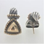 Sterling Silver with 18K Gold Two Toned Jonah Grossbardt Earrings - Image 3