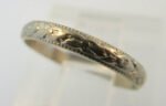 10k White Gold Baby’s Ring with Texture Design Surrounding Band* - Image 3