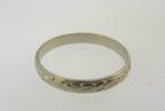 10k White Gold Baby’s Ring with Texture Design Surrounding Band* - Image 2