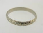 10k White Gold Baby’s Ring with Texture Design Surrounding Band*