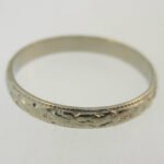 10k White Gold Baby’s Ring with Texture Design Surrounding Band*
