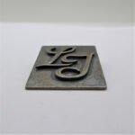 Unmarked Sterling Silver LJ Initial Pin Brooch - Image 2