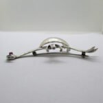 Sterling Silver Abstract Bird Created Ruby Eye Pin - Image 2