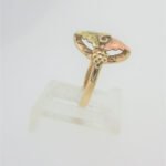 Vintage JCO 10k 12k Yellow Gold & BHG Etched Leaves Grapes Design Ring Size 5.25 - Image 3