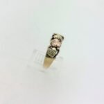 10K Black Hills Gold Coleman Co Patterned Pink and Gold Leaves Ring Size 10 - Image 2