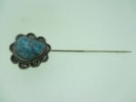 Sterling Silver Stick Pin with Turquoise Stone - Image 2