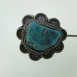 Sterling Silver Stick Pin with Turquoise Stone