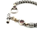 Sterling Silver 14k Ruby David and Ronnie Toggle Bracelet 8" - Image 2