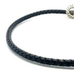 Carolyn Pollack Sterling Dark Blue Braided Leather Toggle Necklace - Image 2