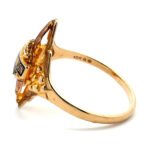 10K Black Hills Gold Harley-Davidson Motorcycles Stamper Ring Size 7.75 - Image 2