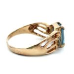 Stamper 10K Black Hills Gold Leaves with Topaz Ring Size 8.25 - Image 3