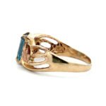 Stamper 10K Black Hills Gold Leaves with Topaz Ring Size 8.25 - Image 2