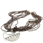 Sterling Silver Silpada Multi-Strand Beaded Pendent Necklace