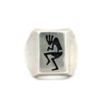 Sterling Silver Kokopelli Flute Player Ring Size 11.25