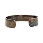 Vintage Sterling Silver Raised Floral Vine Cuff Bracelet - Image 3