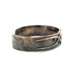 Vintage Sterling Silver Raised Floral Vine Cuff Bracelet - Image 2