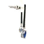 14K W Gold Sapphire with Diamond Accents Drop Earrings - Image 3